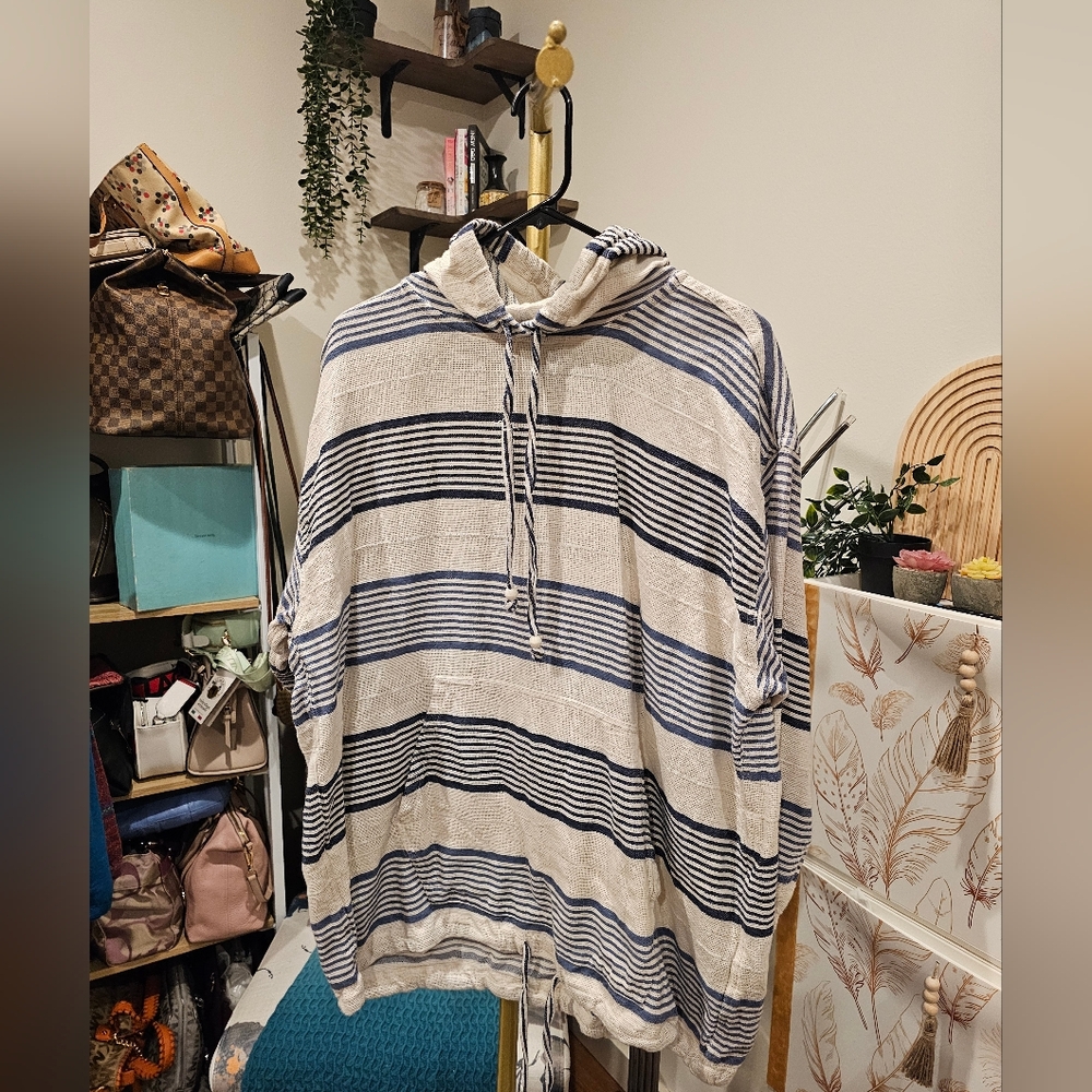 Vintage Striped Hooded Sweater